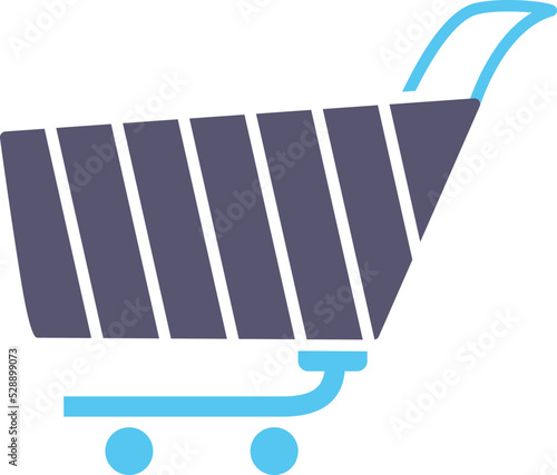 Unique Shopping Cart Vector Icon