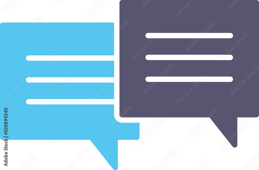 Unique Two Chat Bubbles Vector Icon Unique Two Chat Bubbles Vector Icon