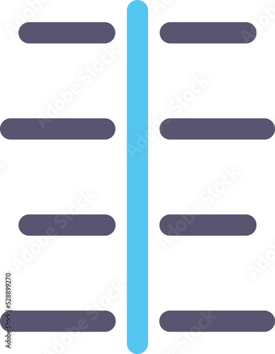 Unique Center Align Vector Icon