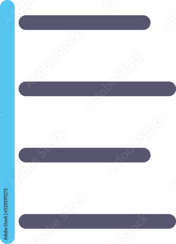Unique Left Align Vector Icon
