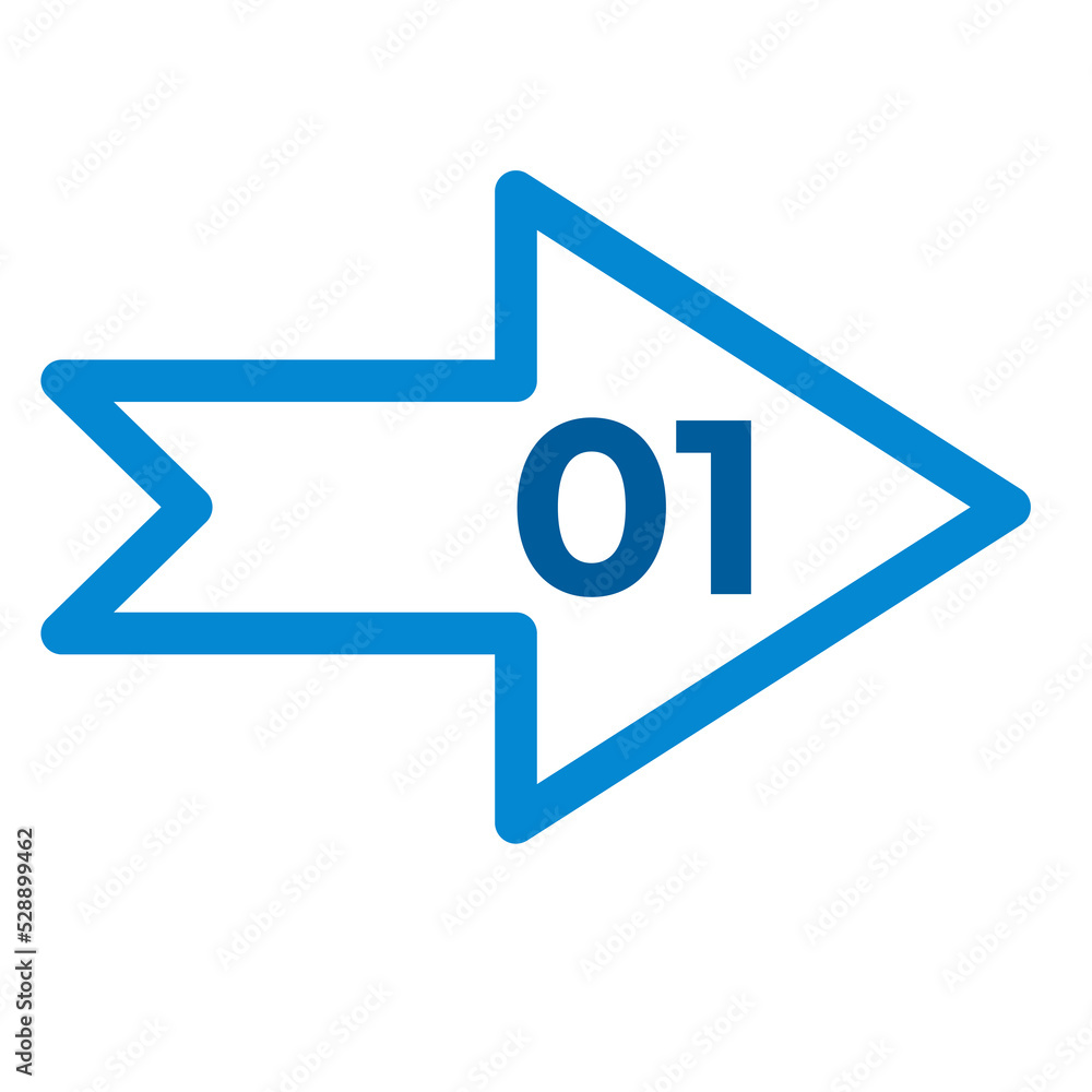 Bullet points for presentation. Pin with number 1 Bullet points for presentation. Pin with number 1
