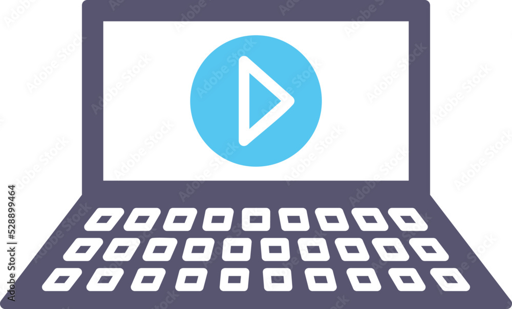 Unique Play Video Vector Icon Unique Play Video Vector Icon