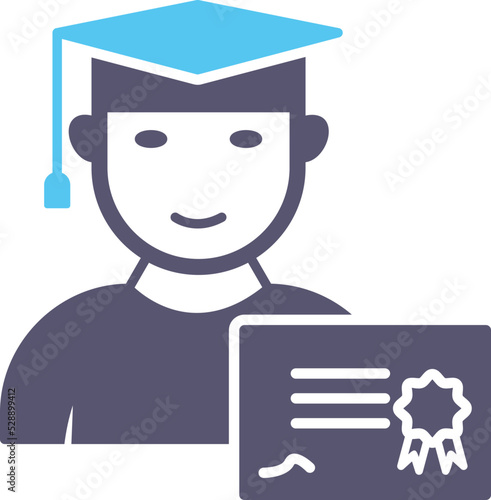 Unique Receiving Diploma Vector Icon
