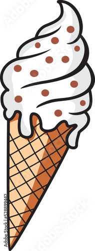Doodle of ice cream on paper background 