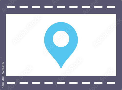 Unique Location Web Advertising Vector Icon