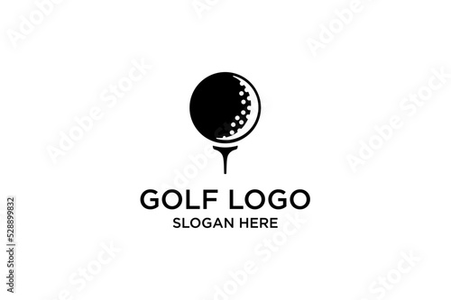 golf ball logo vector design
