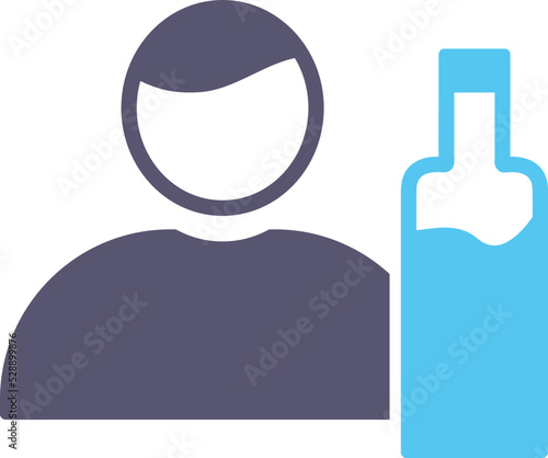 Unique Man And Drink Vector Icon