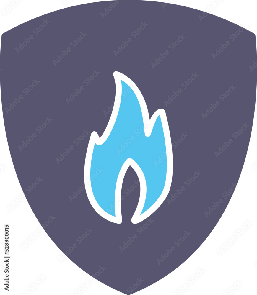 Unique Fire Shield Vector Icon Unique Fire Shield Vector Icon