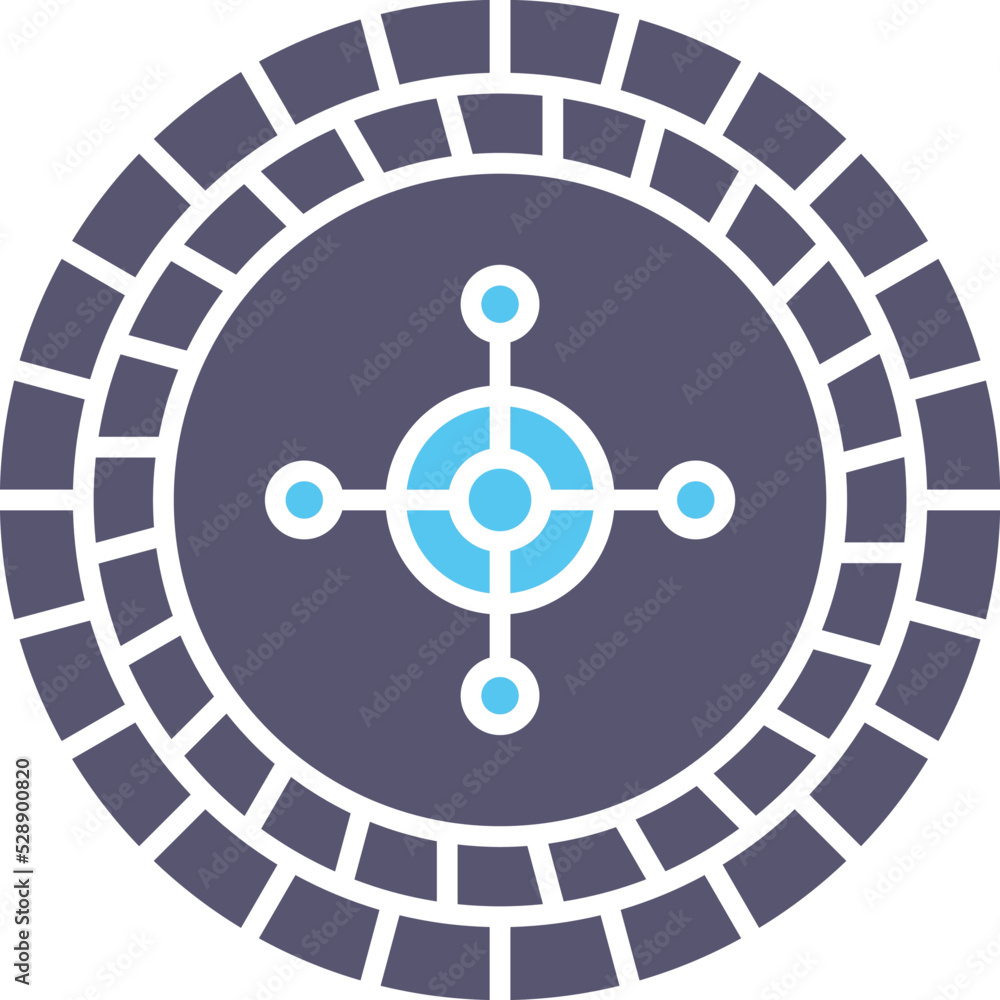 Roulette Vector Icon Roulette Vector Icon