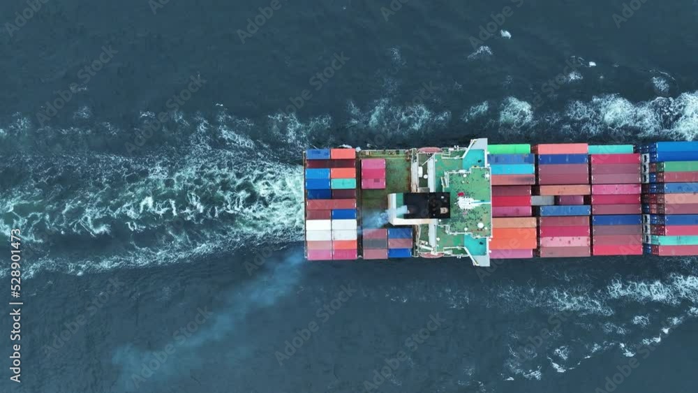 Smoke exhaust gas emissions from cargo container ship,Marine diesel engine exhaust gas from