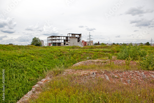 Dilapidated buildings of the Bobruisk fortress. Bobruisk. Mogilev region. Belarus