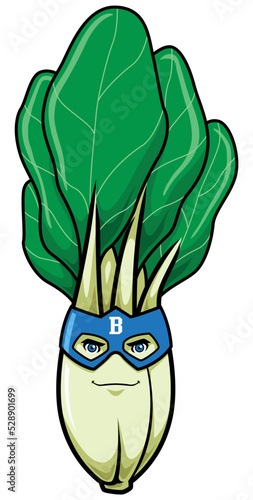 Bok Choy Superhero Mascot