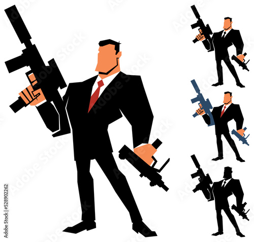 Businessman Killer on White