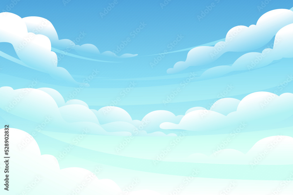 Dawn sky with clounds background daytime vector wide horizontal illustration Dawn sky with clounds background daytime vector wide horizontal illustration