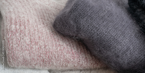 Pullover aus Alpaka, Angora und Mohair Wolle für die kalte Winterzeit photo