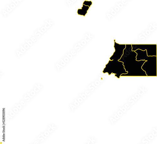 Map of Equatorial Guinea,Vector illustration eps 10.