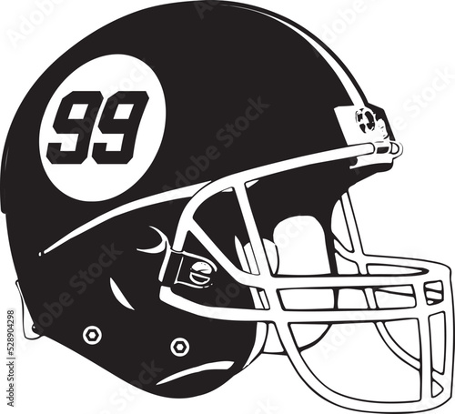 helmet football team, vector illustration
