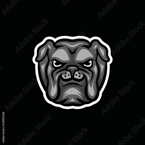 bulldog animal mascot logo Design vector graphic