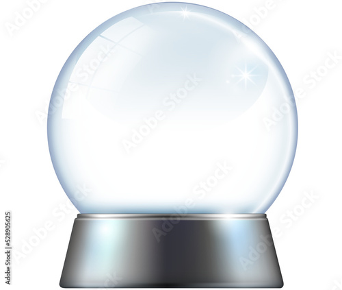 Glass Transparent Christmas snow globe 