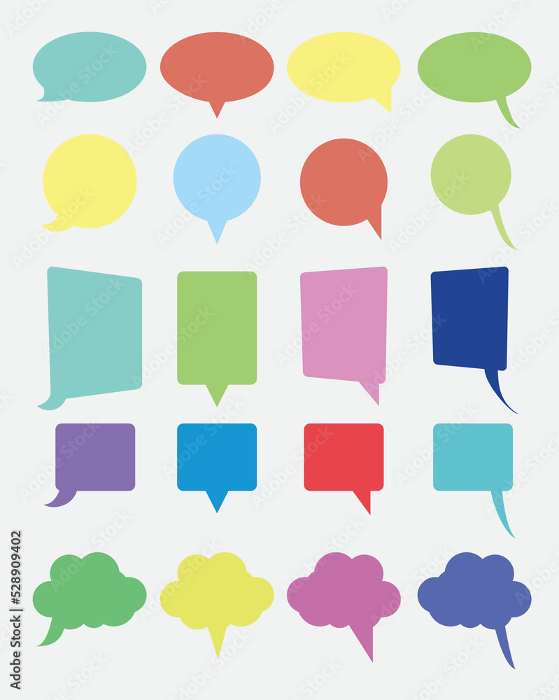 set callout shapes icon vector illustration EPS10 set callout shapes icon vector illustration EPS10