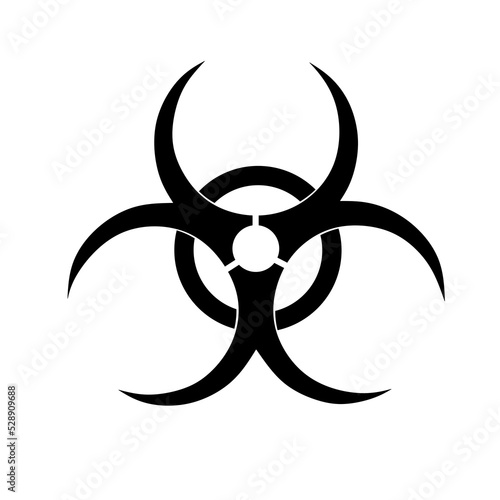 biohazard sign vector with trendy design