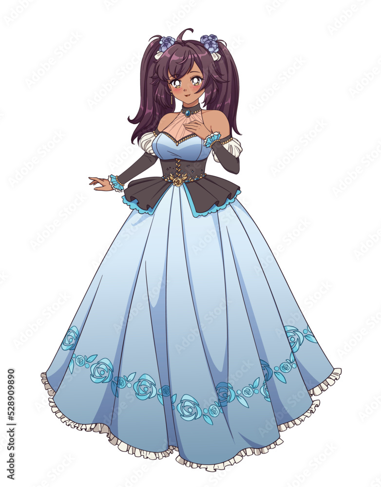 Fototapeta premium Vector illustration of anime princess