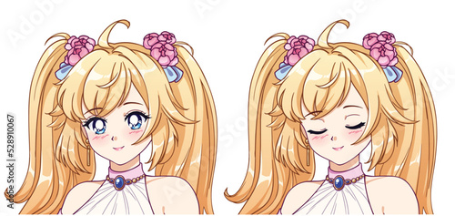 Cute anime princess icon user avatar.