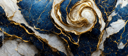 Panel kuchenny z motywem Marble texture, abstract wallpaper background. luxury marble texture  ,gold and blue