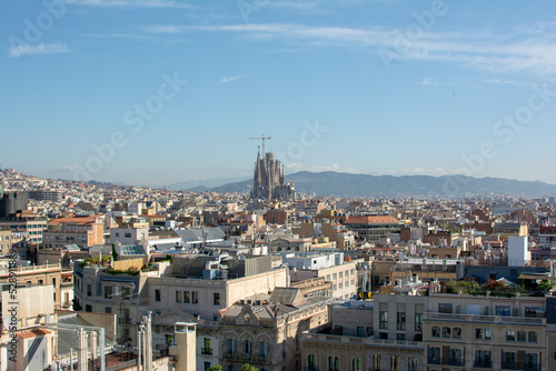 Panorama sulla città di Barcellona. vista dall'alto 
Barcellona from the top