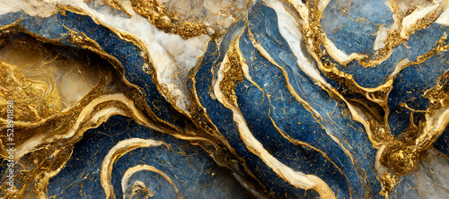 Panel kuchenny z motywem Marble texture, abstract wallpaper background. luxury marble texture  ,gold and blue