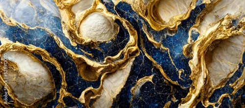 Panel kuchenny z motywem Marble texture, abstract wallpaper background. luxury marble texture  ,gold and blue