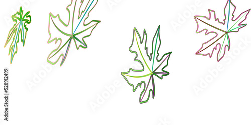 Abstract leaves in white background
