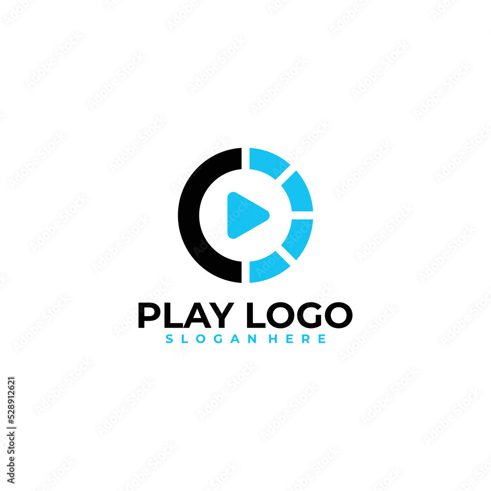 play logo icon vector design template