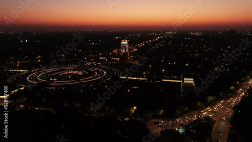 4k Aerial Drone Shot Of India Gate rajpath  Kartavya Path centre vista lawn National war memorial ,New  Delhi capital city of India 2022  photo