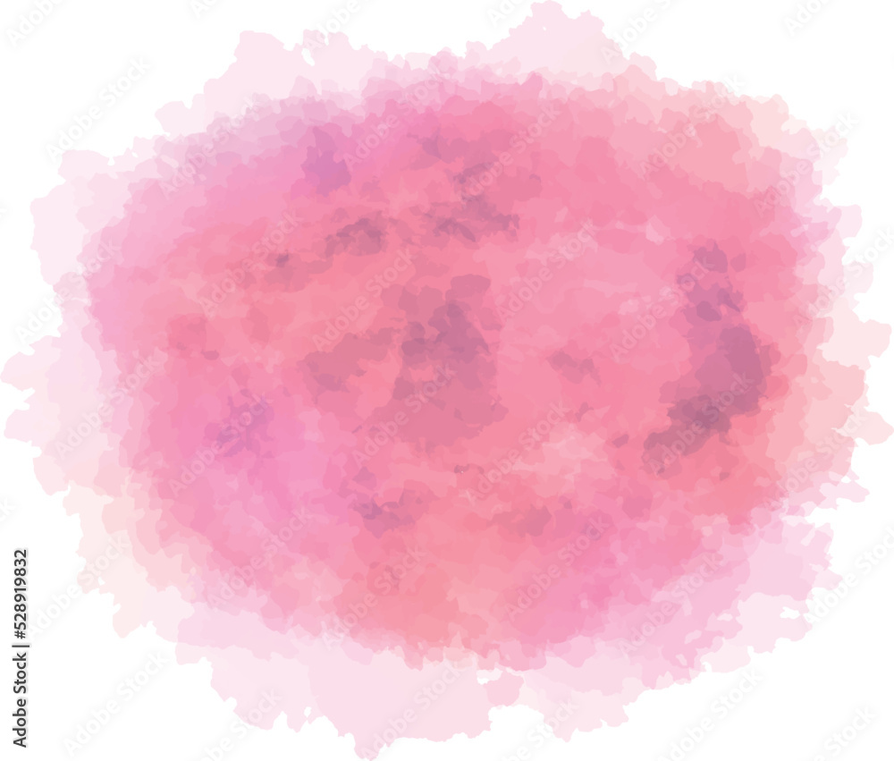 ピンク色の水彩絵の具のにじみ背景素材　ベクターデータ