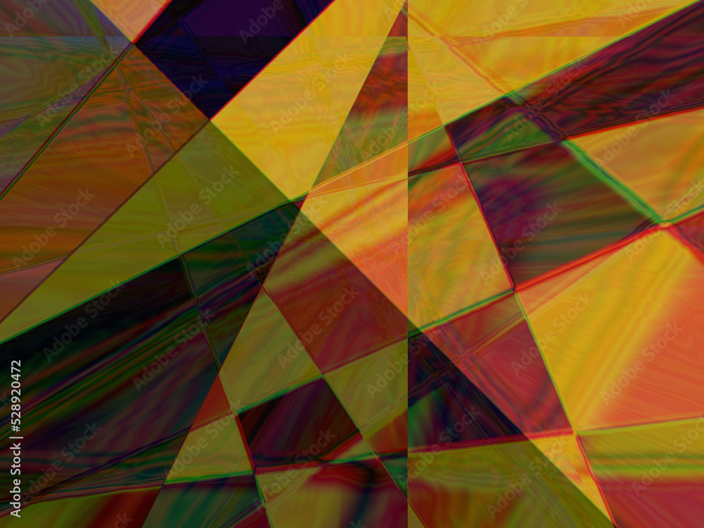 Fototapeta premium Abstract background, Blurred sharp colors with sharp shapes and straight lines