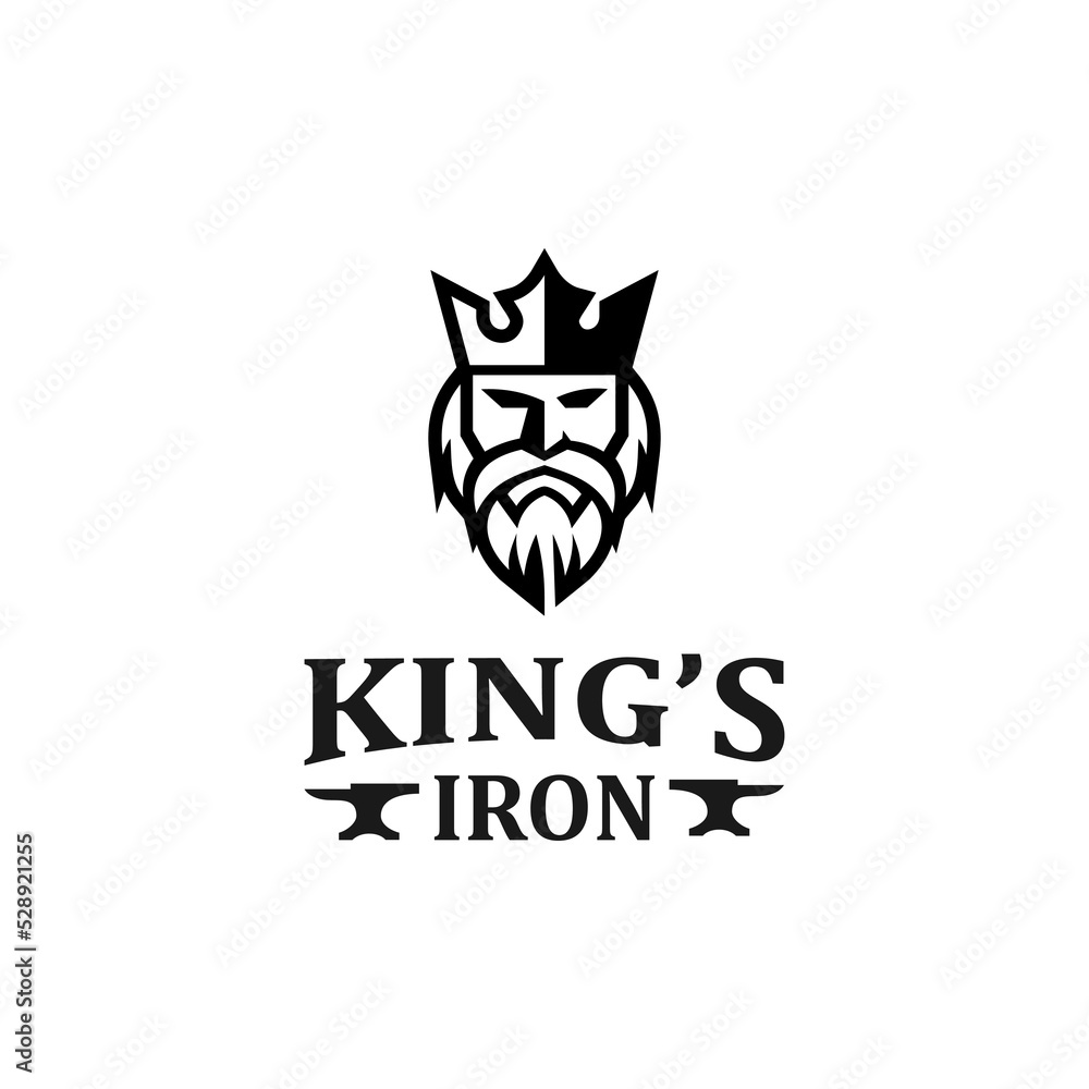 Kings with Iron Industrial Logo Vector Buisness Kings with Iron Industrial Logo Vector Buisness