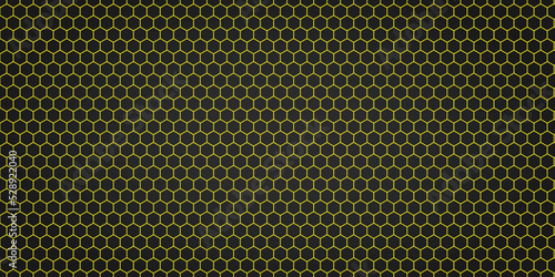 Yellow hexagon and black background