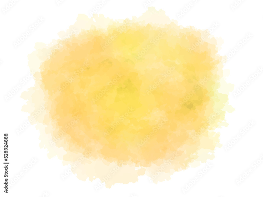 黄色い水彩絵の具のにじみ背景素材