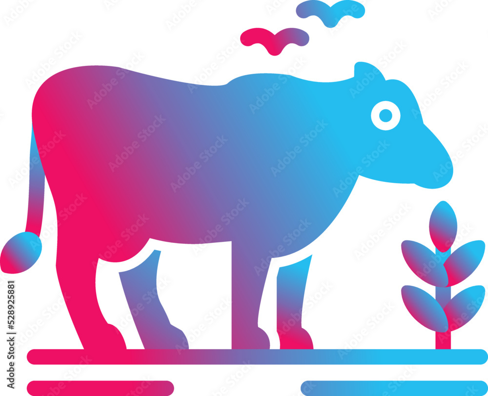 Naklejka premium Cattle Icon