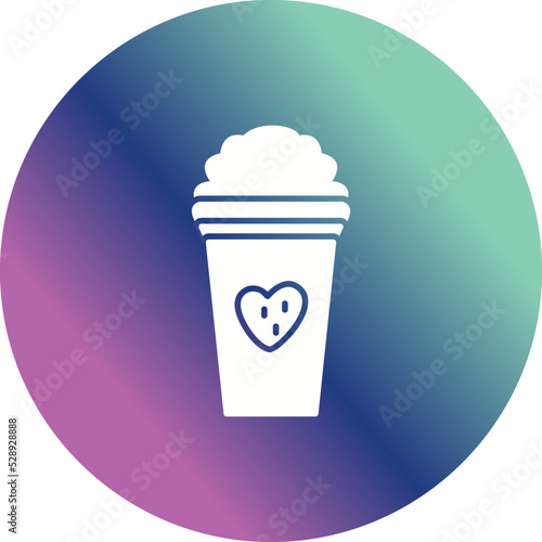 Unique Strawberry Milkshake Vector Icon