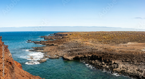 Rock formation on the coast of Punta de Teno in Tenerife, Spain