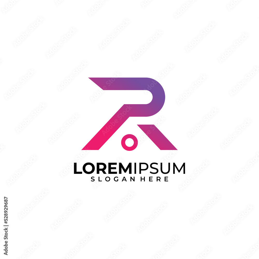 Letter AR RA logo icon design template elements Letter AR RA logo icon design template elements