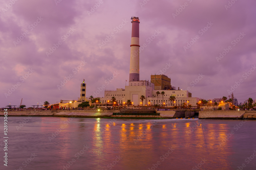 Reading power station and lighthouse, in Tel-Aviv