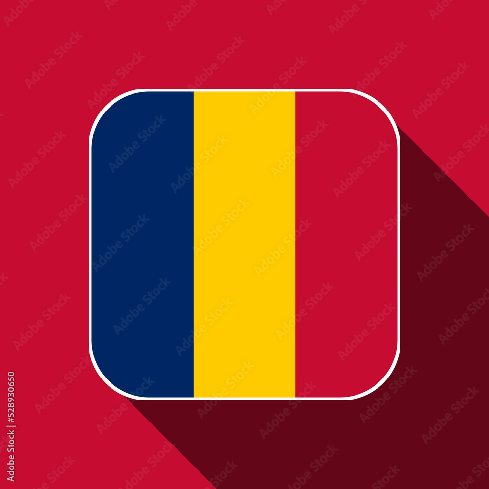 Fototapeta premium Chad flag, official colors. Vector illustration.