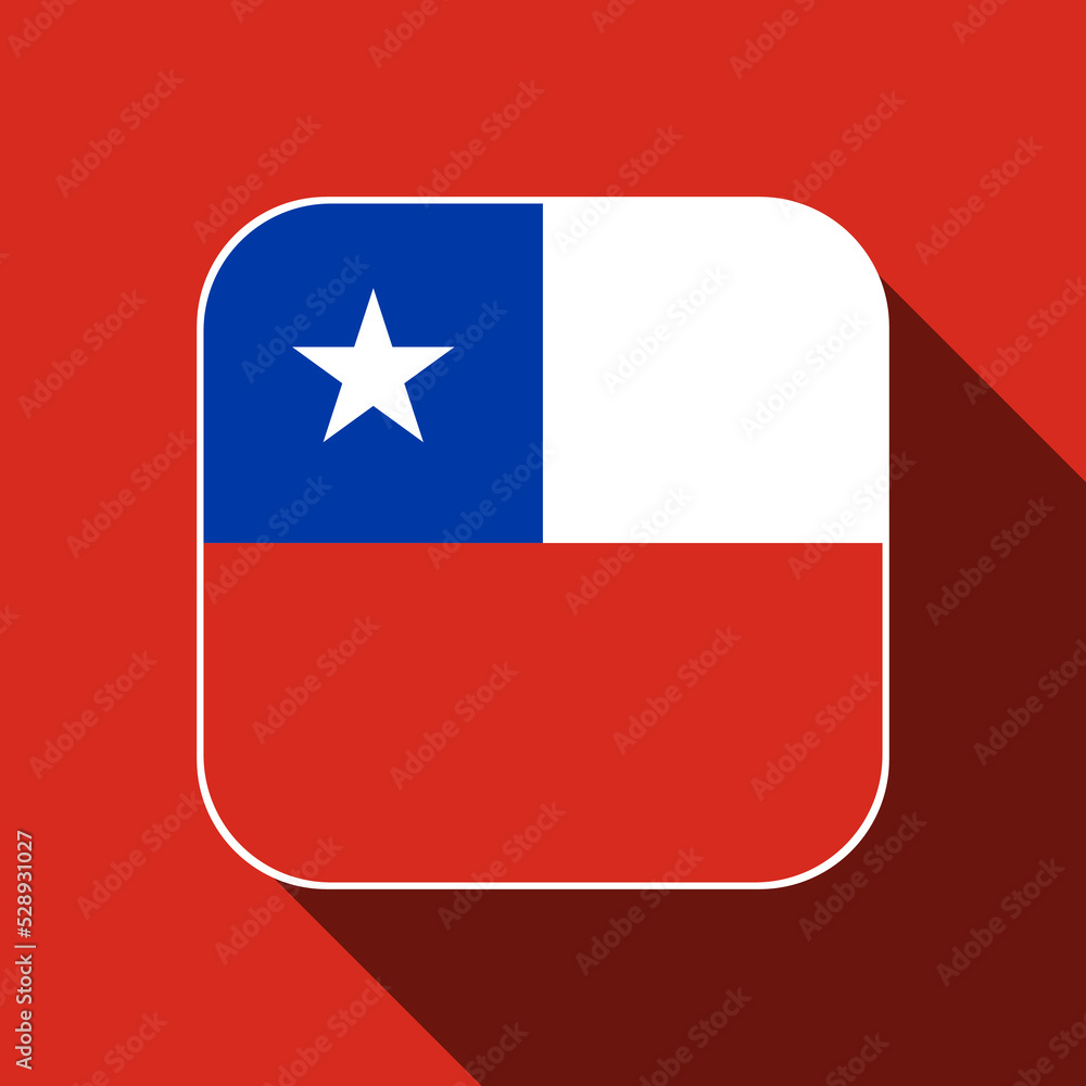 Naklejka premium Chile flag, official colors. Vector illustration.