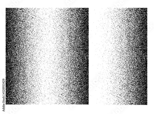 Noise grain texture vector vertical, stipple gradient halftone black white effect, splatter dust sand dots background, rusty diffuse distress spray backdrop, transparent rough grunge frame element