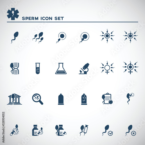 Sperm icon set