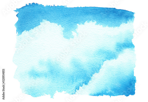 Sky. Watercolor illustration. Isolated on a white background. For design.