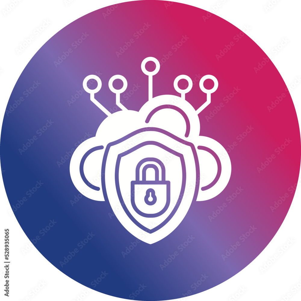 Obraz premium Cloud Security Icon